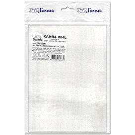 Канва K04L "Gamma" Aida №14 ФАСОВКА 92% хлопок, 8% терилен 30х40 см "Атекс" г. Пермь