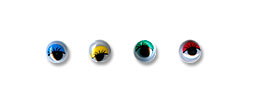 "HobbyBe" MER-8 Глаза круглые с бегающими зрачками d 8мм 50шт цветные "Атекс" г. Пермь