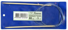 "GAMMA" Спицы круговые BC1 бамбук 80см d 3,0мм "Атекс" г. Пермь