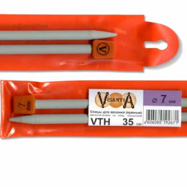 "Visantia" Спицы прямые VTH d 7,0мм/35см 2шт со спец.покрытием "Атекс" г. Пермь