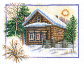 ПС-0333 "Зима в деревне" 25x20 см "Атекс" г. Пермь