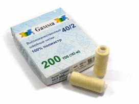40/2 "Gamma" 200я 183м 10шт белые/черные "Атекс" г. Пермь