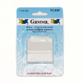 "GAMMA" Мел портн. с точилкой TC-030 белый в блистере "Атекс" г. Пермь
