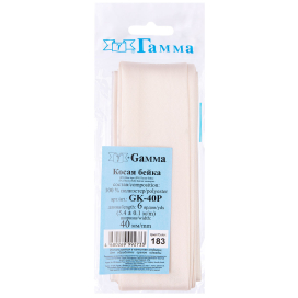 Косая бейка "GAMMA" атласнаяГК-40П (GK-40P) 40 мм 5.4 м ФАСОВКА "Атекс" г. Пермь