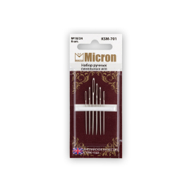 "Micron" набор синельных игл KSM-701 блистер 6 шт 18/24 "Атекс" г. Пермь