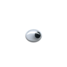 "HobbyBe" MEO-9*7 Глаза овальные с бегающими зрачками 9х7мм 100шт черно-белые "Атекс" г. Пермь