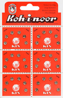 "KOH-I-NOOR" Кнопки пришивные KIN1000 №2/0 металл d 5 мм 6 х 6 шт "Атекс" г. Пермь