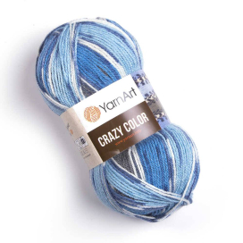 Пряжа YarnArt "CRAZY COLOR" 35% шерсть 65% акрил "Атекс" г. Пермь