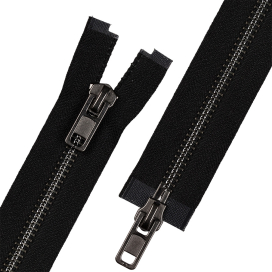 Молния металл ZIP 8B-2 85 см тип 8 черный никель разъёмная двухзамковая "Gamma" "Атекс" г. Пермь