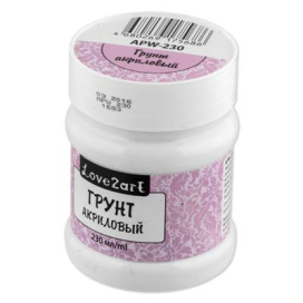 "Love2Art" Грунт акриловый APW-230 230 мл белый УЦЕНКА-70% "Атекс" г. Пермь