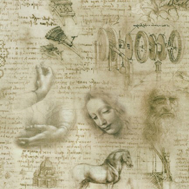 Ткань для пэчворка LEONARDO DA VINCI ФАСОВКА 50 x 55 см 122±5 г/кв.м 100% хлопок "Атекс" г. Пермь