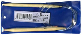"GAMMA" Спицы круговые BC1 бамбук 80см d 8,0мм "Атекс" г. Пермь