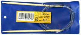 "GAMMA" Спицы круговые BC1 бамбук 80см d 4,5мм "Атекс" г. Пермь