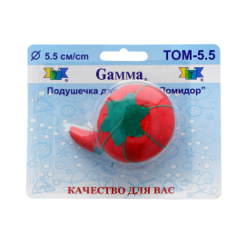 "Gamma" ТОМ-7 Подушечка для игл "Помидор" 7 см в блистере красный "Атекс" г. Пермь