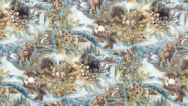 Ткань для пэчворка NORTH AMERICAN WILDLIFE 5 ФАСОВКА 60 x 110 см 146 г/кв.м ± 5 100% хлопок "Атекс" г. Пермь