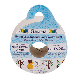 "Gamma" хлопковая лента с рис. CLP-204 ФАСОВКА 20 мм (3/4'') " 3 м "Атекс" г. Пермь