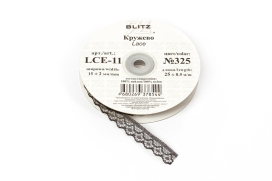 Кружево "BLITZ" LCE-11 15 мм на бобине 25 м ± 0.5 "Атекс" г. Пермь