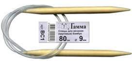 "GAMMA" Спицы круговые BC1 бамбук 80см d 9,0мм "Атекс" г. Пермь