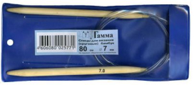 "GAMMA" Спицы круговые BC1 бамбук 80см d 7,0мм "Атекс" г. Пермь
