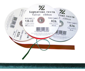 Лента бархатная 6мм 16.5 м ±0.5 м VR-06 "BLITZ" "Атекс" г. Пермь