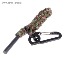 Инструменты для выживания 3 в 1: карабин, брелок, верёвка из паракорда, микс, 16,5х2 см "Атекс" г. Пермь