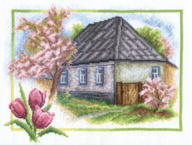 ПС-0332 "Весна в деревне" 25x20 см "Атекс" г. Пермь