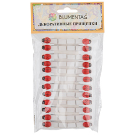 "Blumentag" WCLS-35 Декоративные прищепки 3.5 х 0.7 см 24 шт "Атекс" г. Пермь