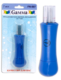 "Gamma" FN-007 Иглы для валяния (фелтинга) в блистере №40 тонкие "Атекс" г. Пермь
